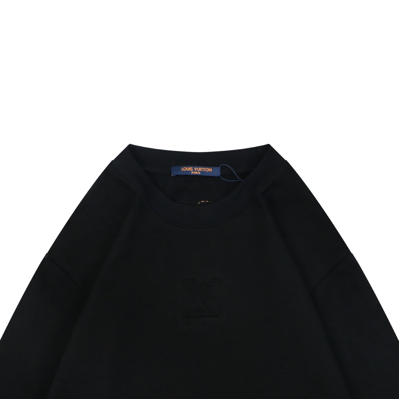 エンボスレリーフ ロングスリーブTシャツ ブラック 詳細画像 3
