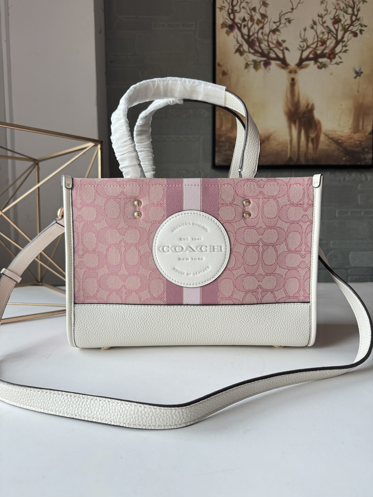 コーチ Field Tote 30 ピンク C7685 詳細画像 3