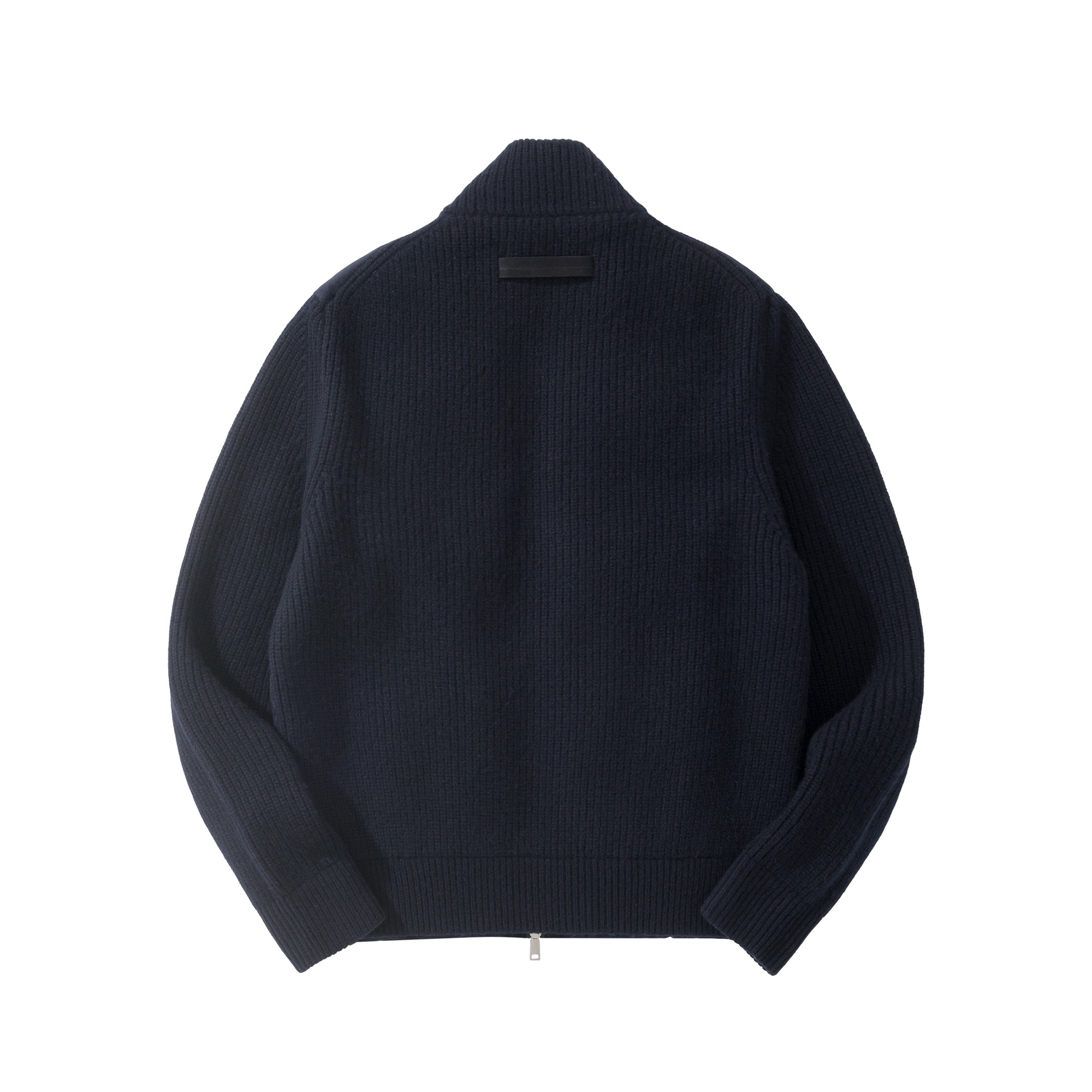 ゼニア Oasi Cashmere フルジップ ショートキルティングジャケット ネイビー 詳細画像 2