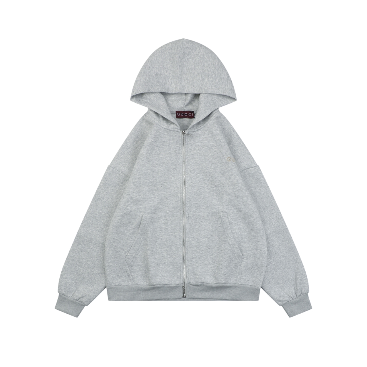 グッチ ジップアップ フーデッドジャケット グレー 詳細画像 1