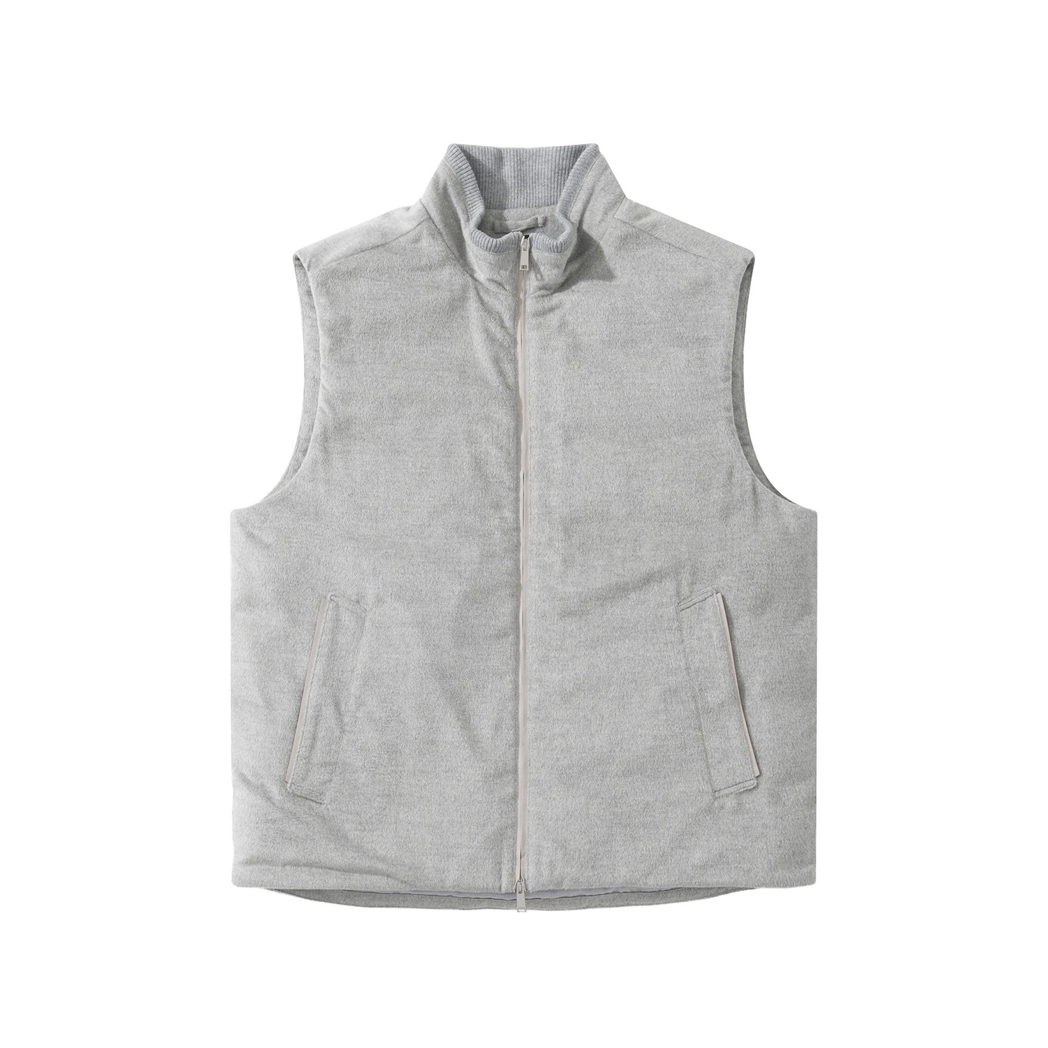 ゼニア Oasi Cashmere Elements ダウンベスト グレー 詳細画像 1
