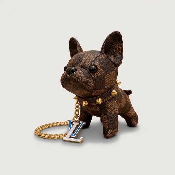 ルイ・ヴィトン ブルドッグ バッグチャーム キーホルダー ダミエ・エベヌ ブラウン