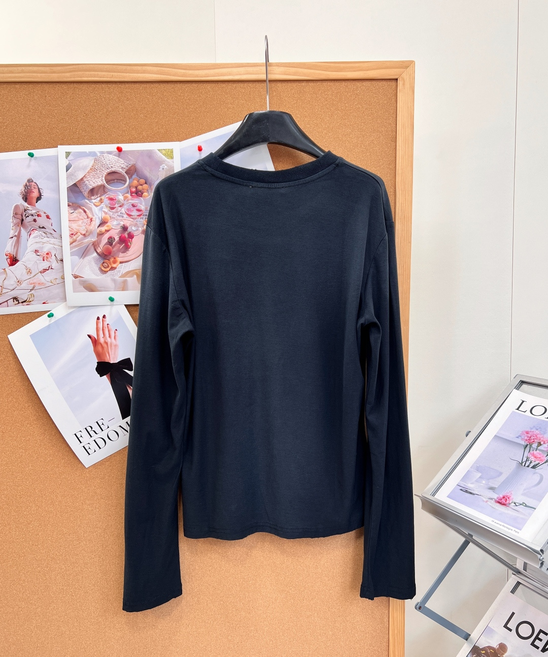 アクネ ストゥディオズ 1996 STOCKHOLM ロゴ 長袖Tシャツ ブラック A644230 詳細画像 2