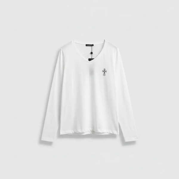 クロムハーツ クロスプリント スリム長袖インナーTシャツ ホワイト H651220