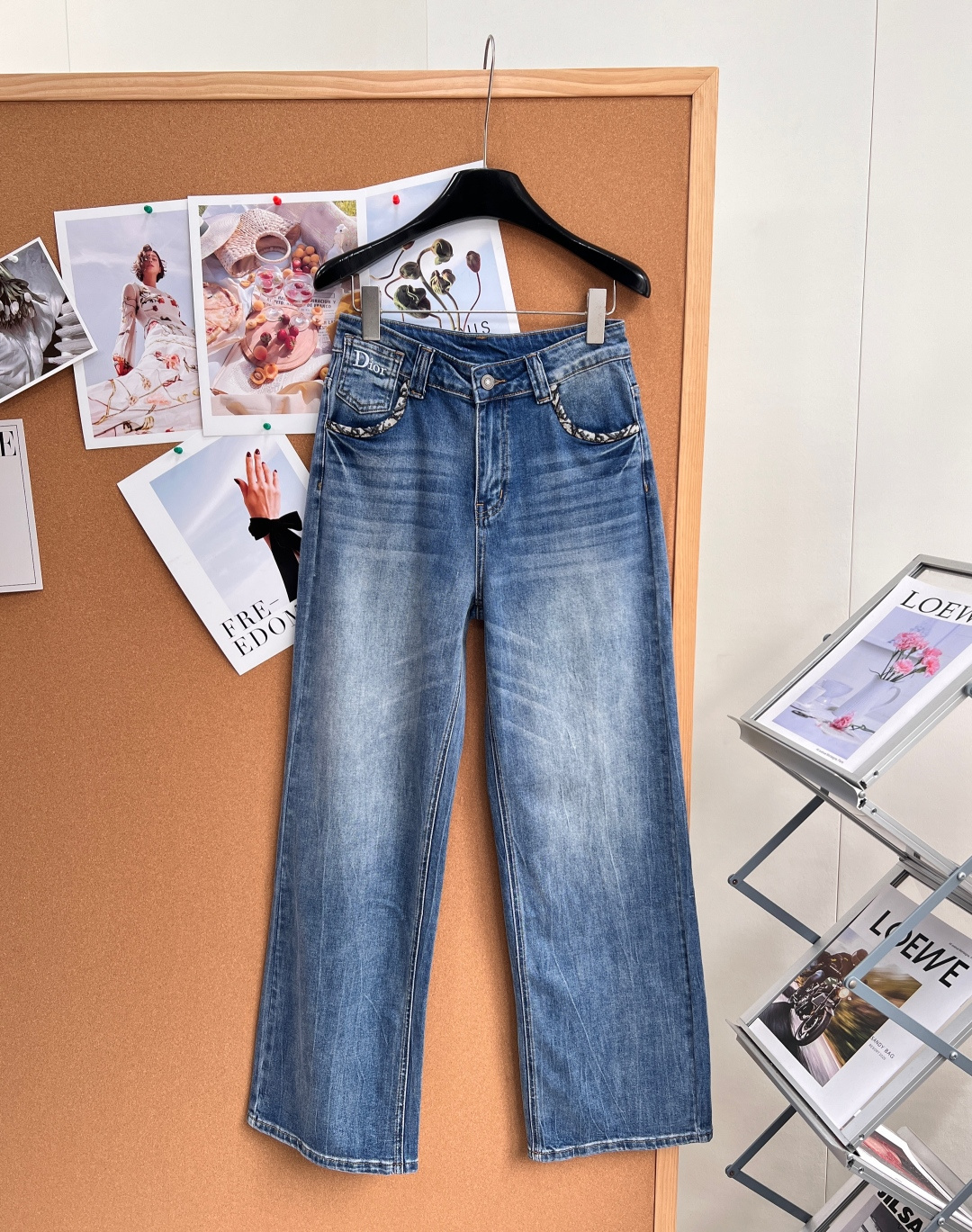 ストレートデニムパンツ ブルー D778270 詳細画像 1