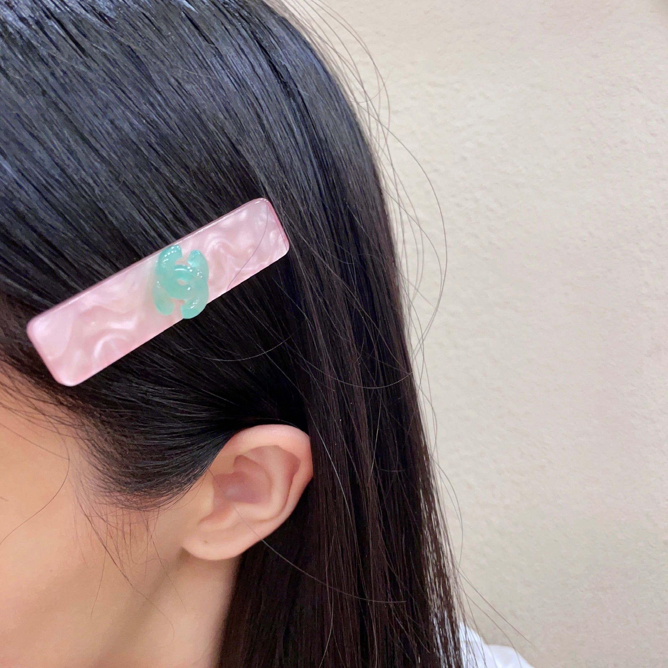 シャネル CCロゴ ヘアクリップ ピンク 詳細画像 1