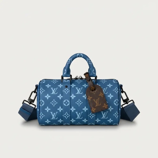 ルイ・ヴィトン Keepall Bandoulière 25 ブルー