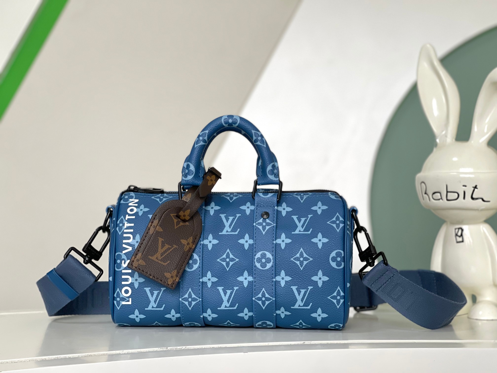 ルイ・ヴィトン Keepall Bandoulière 25 ブルー 詳細画像 1