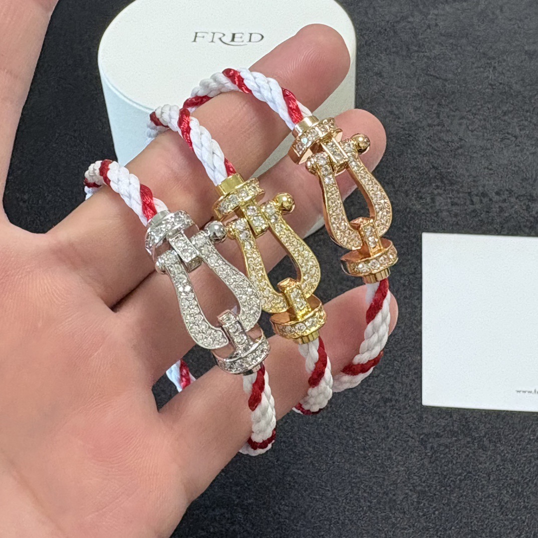 フレッド フォース 三色編み込みロープブレスレット シルバー 詳細画像 1