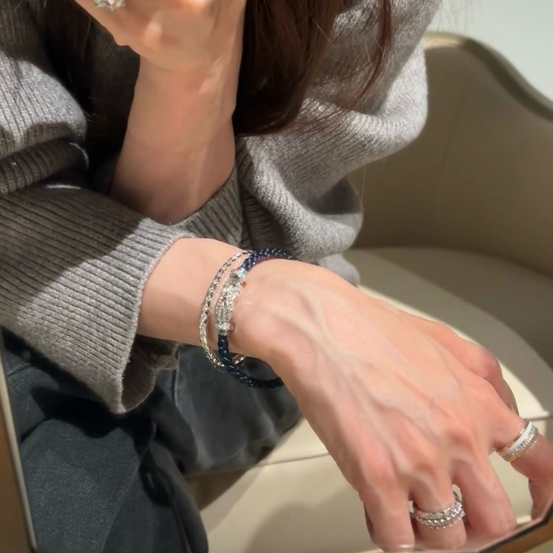 ナイキ 馬蹄バックル ナイロンロープブレスレット ローズゴールド 詳細画像 1