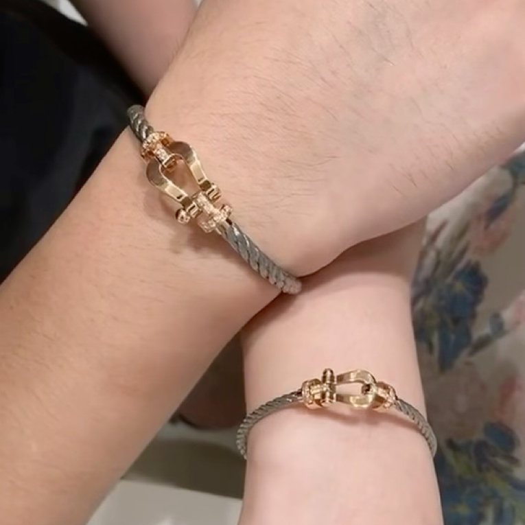 ナイキ フレッドスタイル ラインストーンバックル ナイロンコードブレスレット シルバー シャンパンゴールド 詳細画像 1