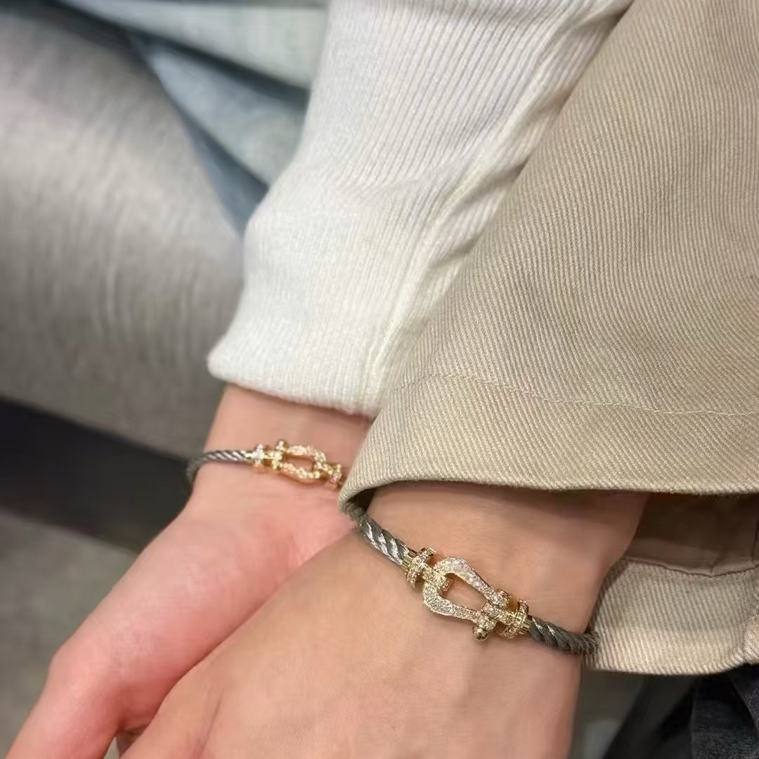 ナイキ フレッドスタイル ラインストーンバックル ナイロンコードブレスレット シルバー シャンパンゴールド 詳細画像 3