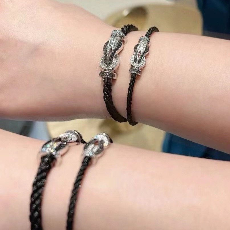 ナイキ パンダ ダイヤモンド バックル ブレスレット ブラックナイロン シャンパンゴールド 詳細画像 2