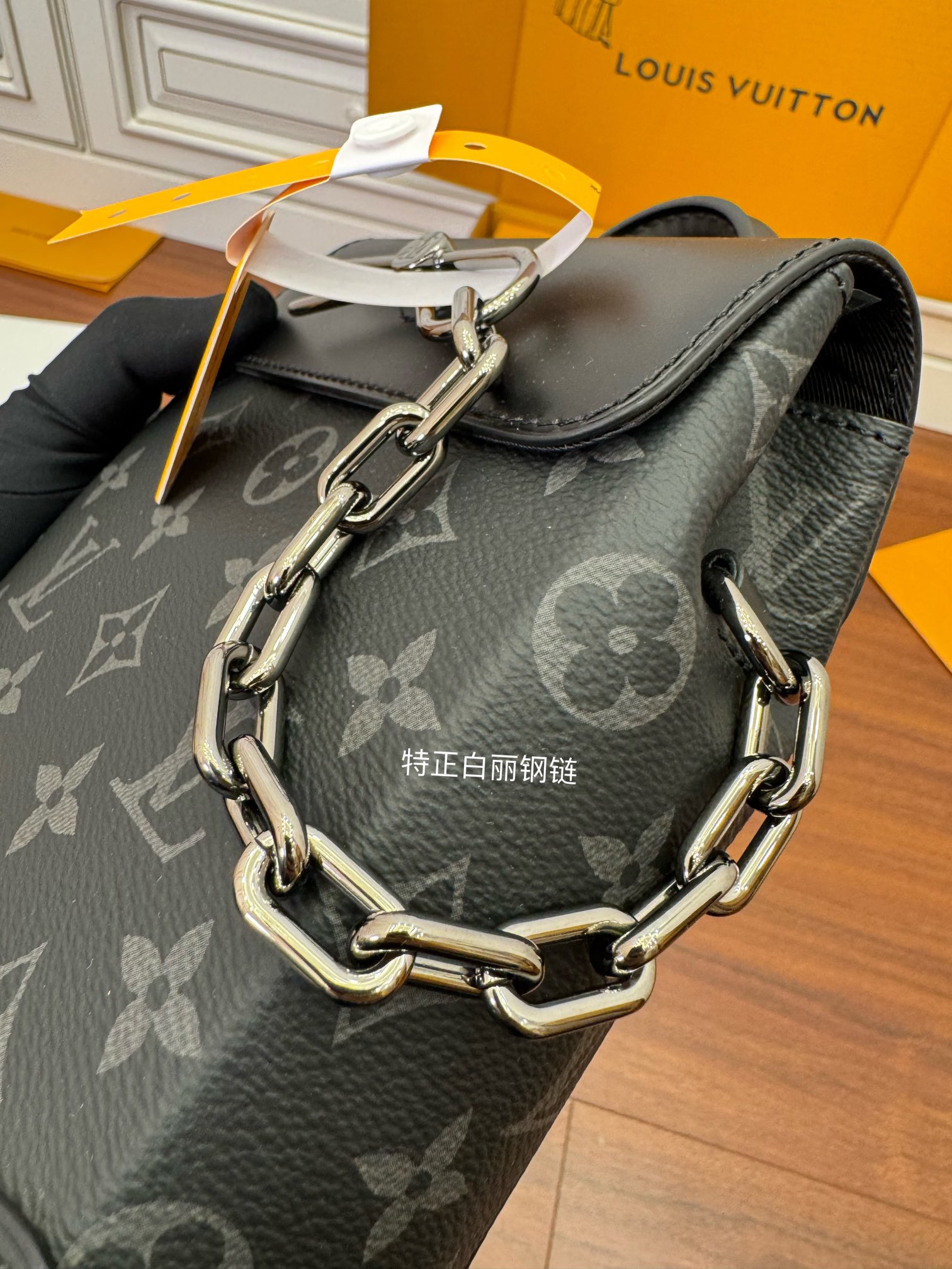 ブラック フラワー柄 携帯電話バッグ ショルダー&ハンドバッグ 詳細画像 2