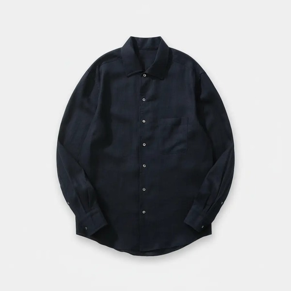 ロロ・ピアーナ André リネンシャツ ネイビー