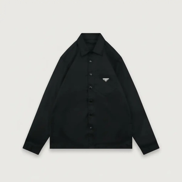 プラダ Re-Nylon ポケット トライアングルロゴ ボタン シャツジャケット