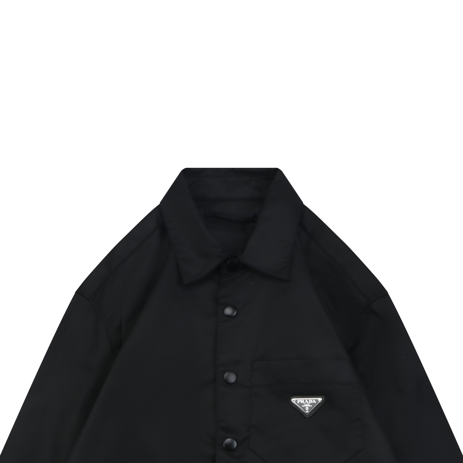 プラダ Re-Nylon ポケット トライアングルロゴ ボタン シャツジャケット 詳細画像 3
