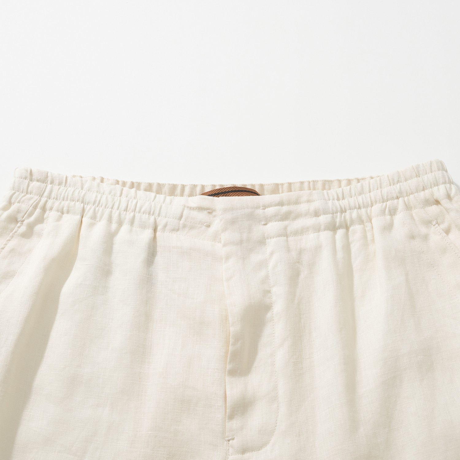ゼニア リネンショートパンツ クリーム 詳細画像 3