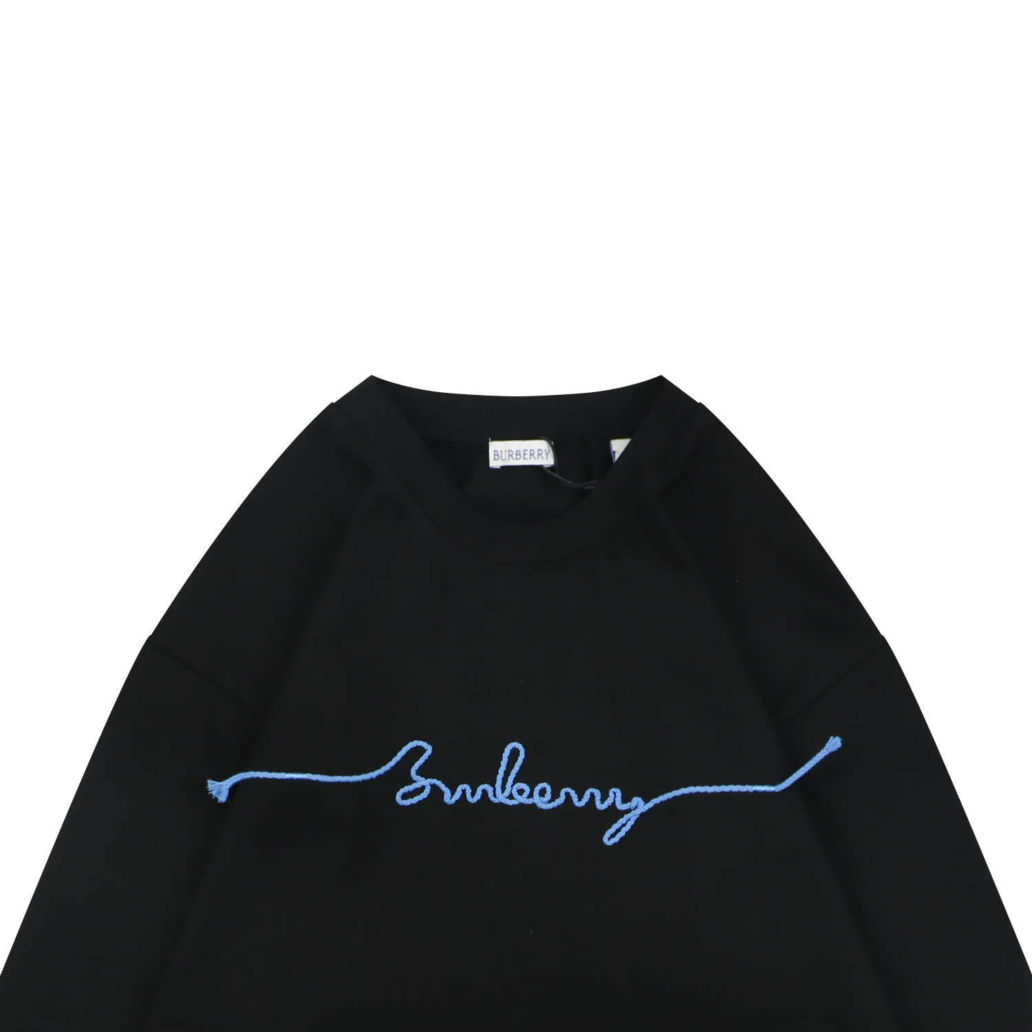 バーバリー シグネチャー ロープ刺繍 長袖Tシャツ ブラック 詳細画像 3