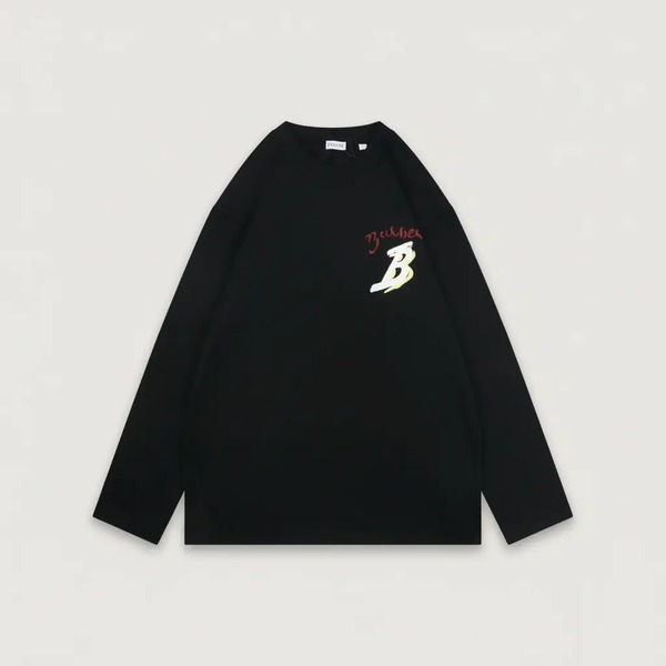 バーバリー Bロゴ ヨットプリント ロングスリーブTシャツ ブラック