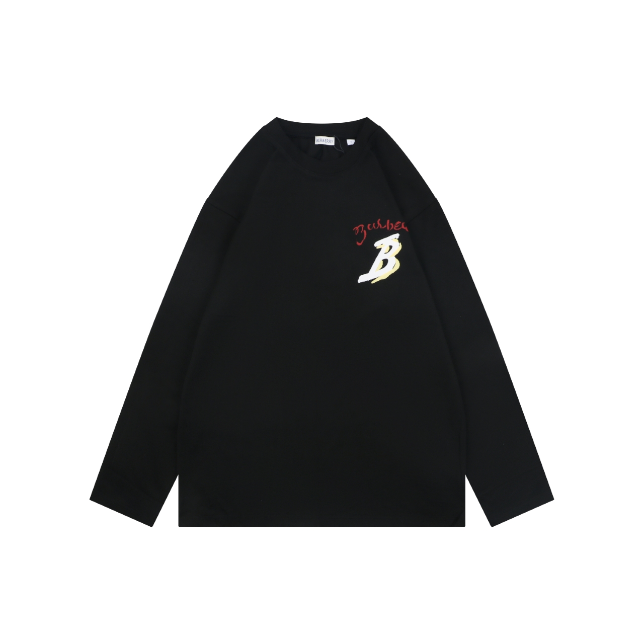 バーバリー Bロゴ ヨットプリント ロングスリーブTシャツ ブラック 詳細画像 1