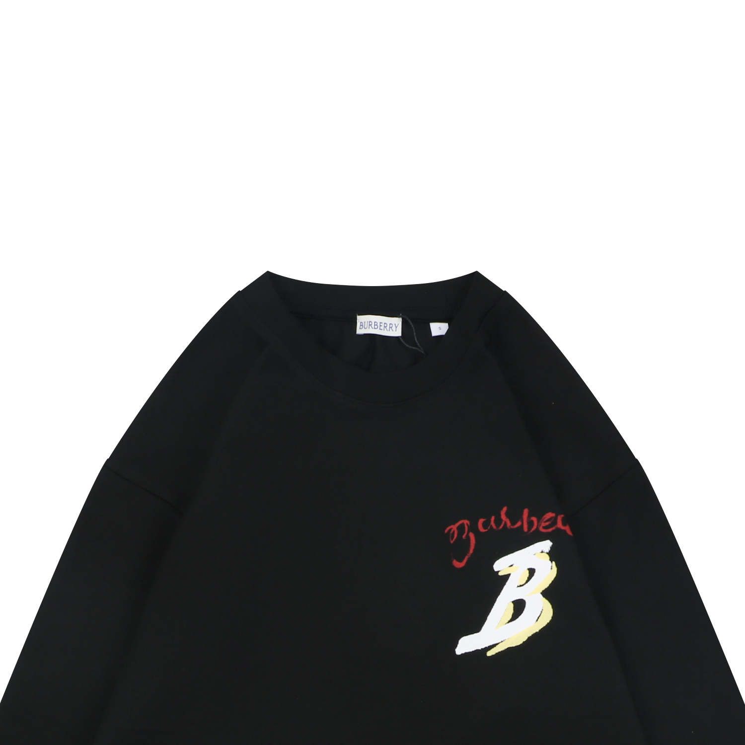 バーバリー Bロゴ ヨットプリント ロングスリーブTシャツ ブラック 詳細画像 3