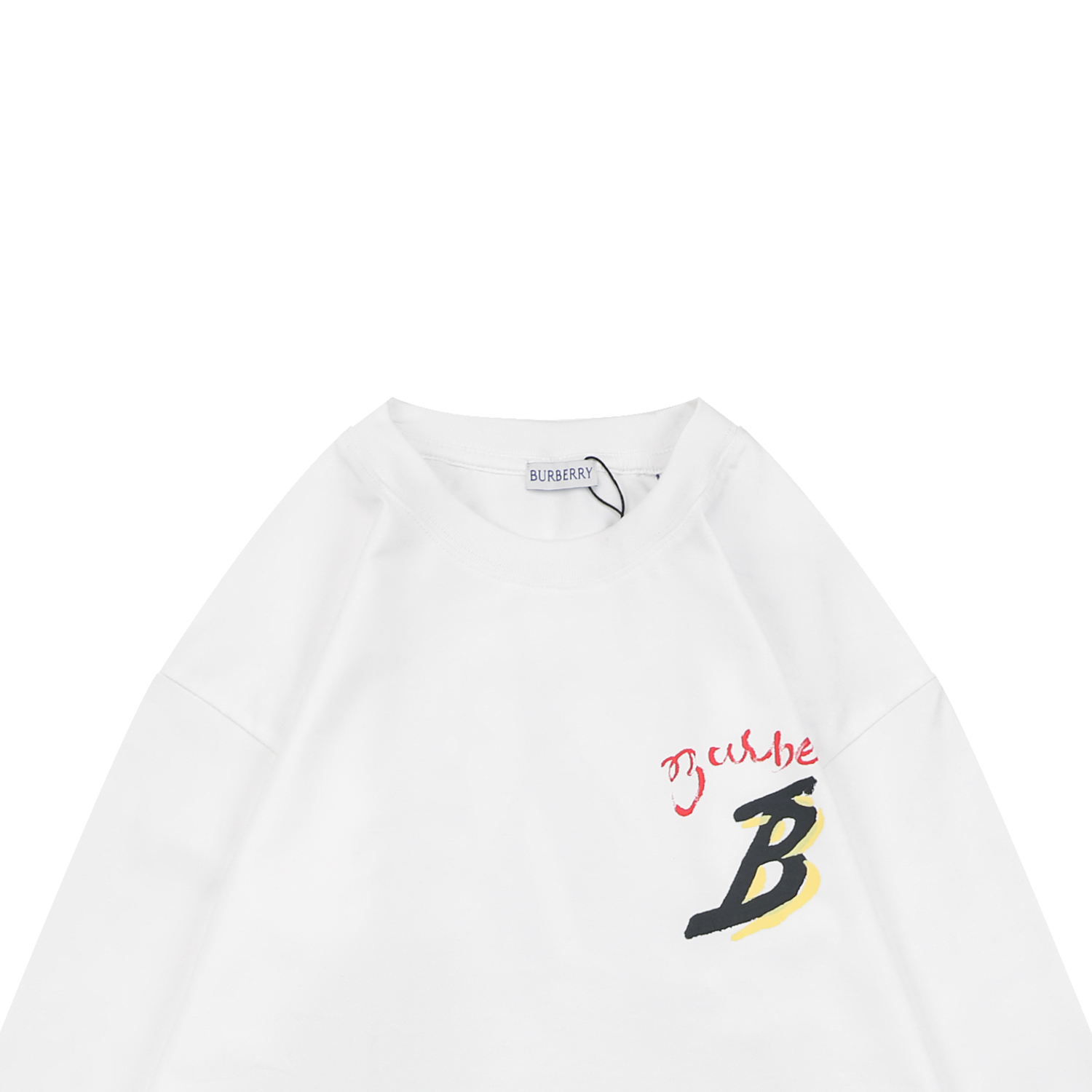 バーバリー Bロゴ ヨットプリント 長袖Tシャツ ホワイト 詳細画像 3