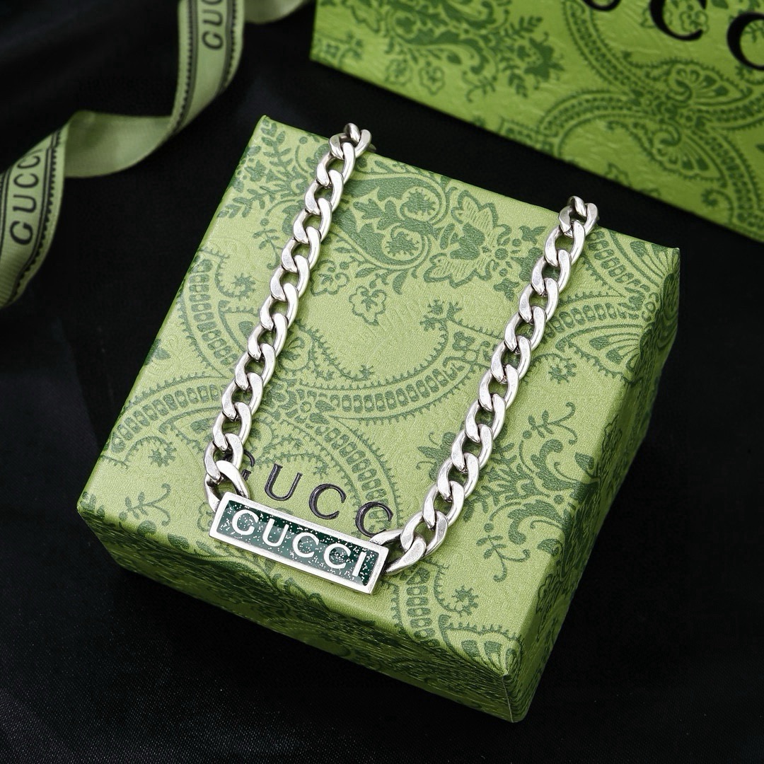 グッチ ダブルG チェーンネックレス シルバー 詳細画像 3