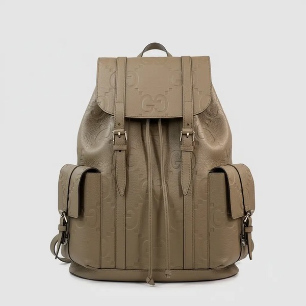 グッチ ダブルG レザー バックパック カーキ