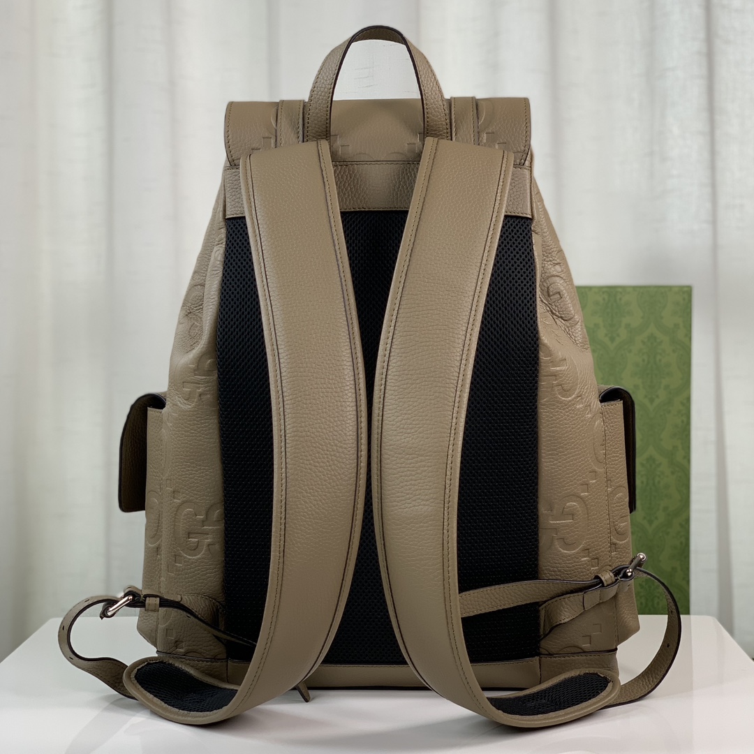 グッチ ダブルG レザー バックパック カーキ 詳細画像 3