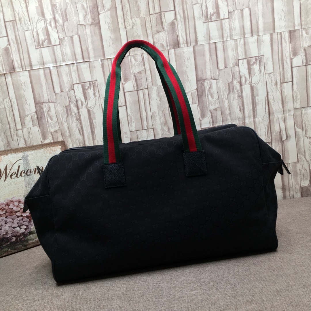 グッチ GGキャンバス トラベルダッフルバッグ ブラック 詳細画像 3