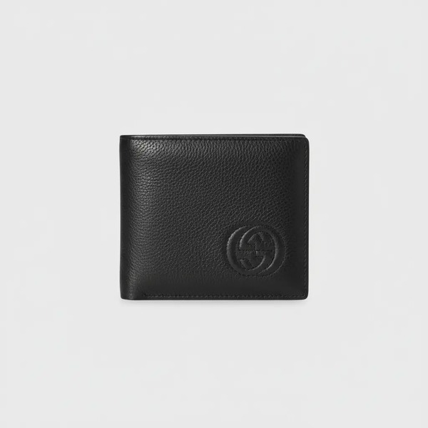 グッチ GGレザー二つ折り財布 ブラック