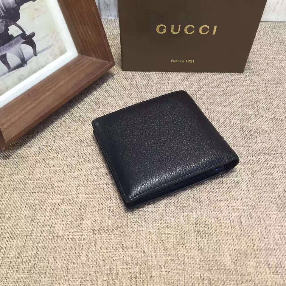 グッチ GGレザー二つ折り財布 ブラック 詳細画像 2