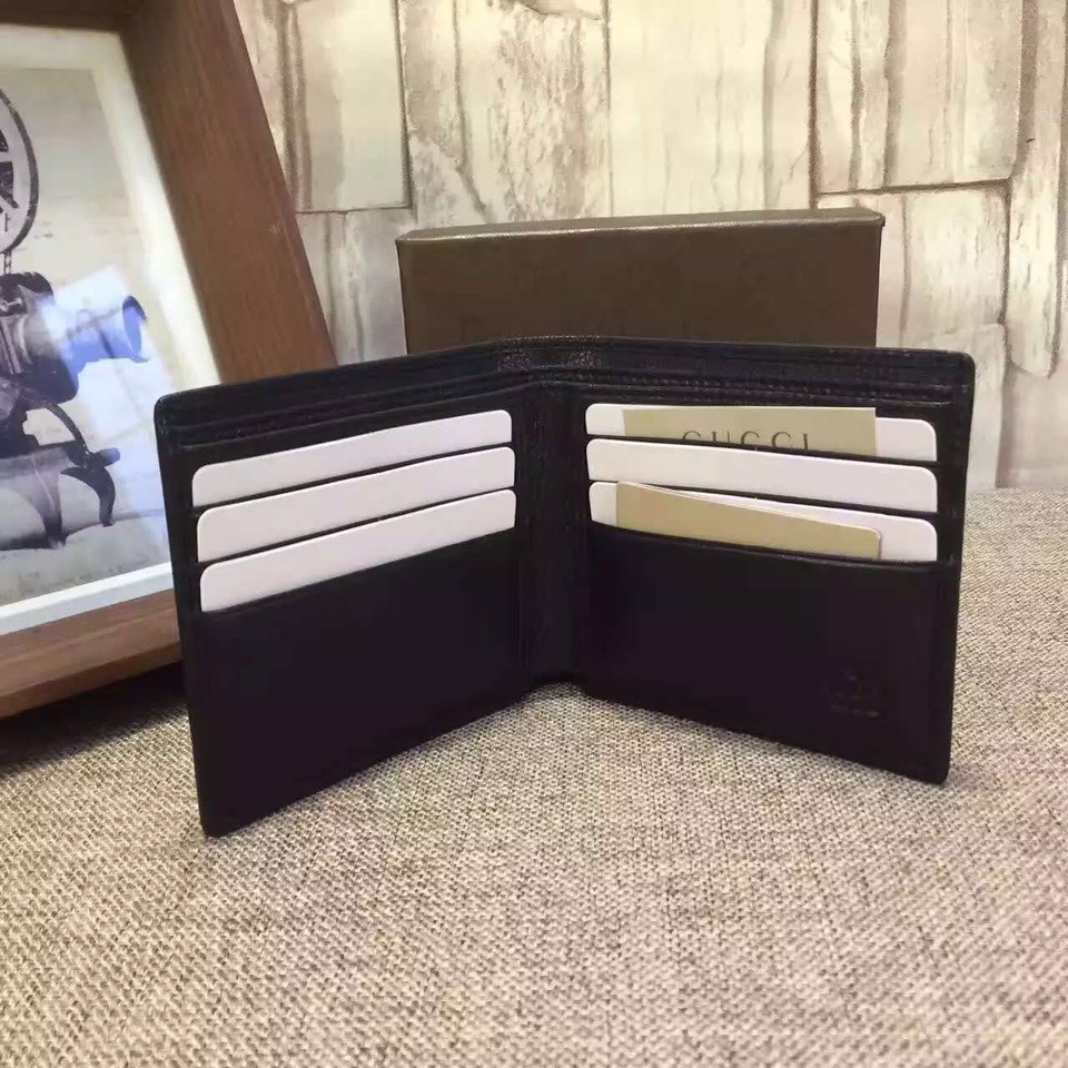グッチ GGレザー二つ折り財布 ブラック 詳細画像 3
