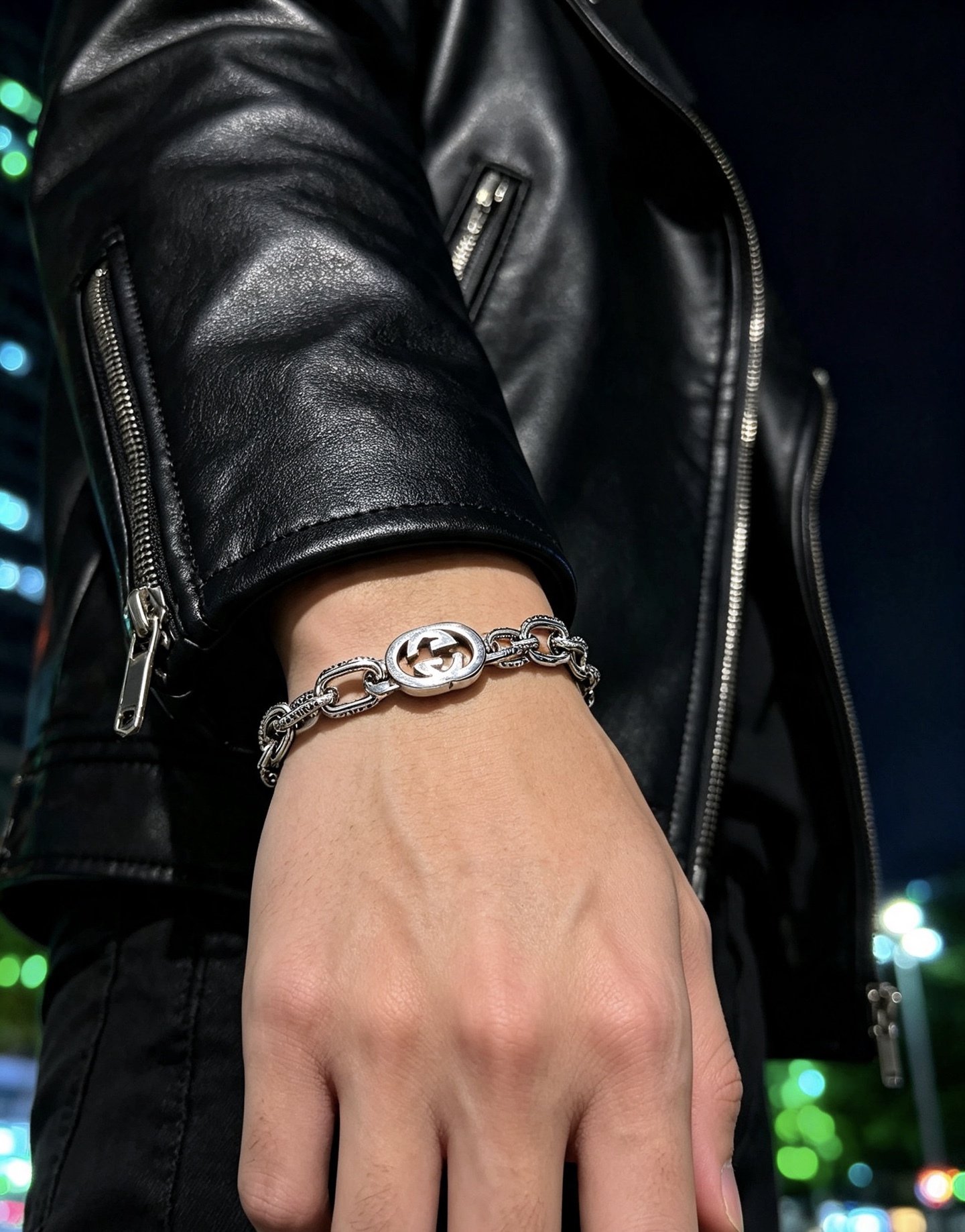グッチ インターロッキングG チェーンリンクブレスレット シルバー 詳細画像 3
