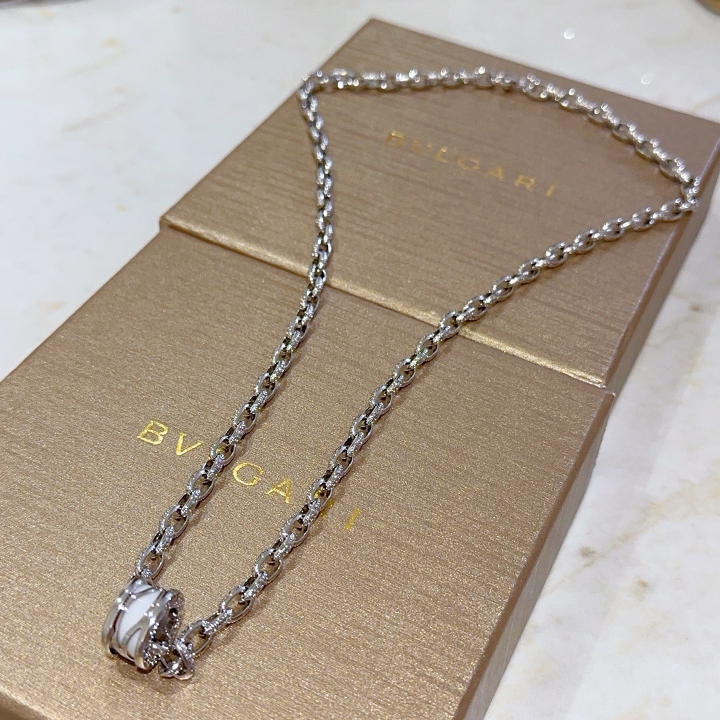 ブルガリ ディーヴァス ドリーム リングチェーンネックレス シルバー 詳細画像 2