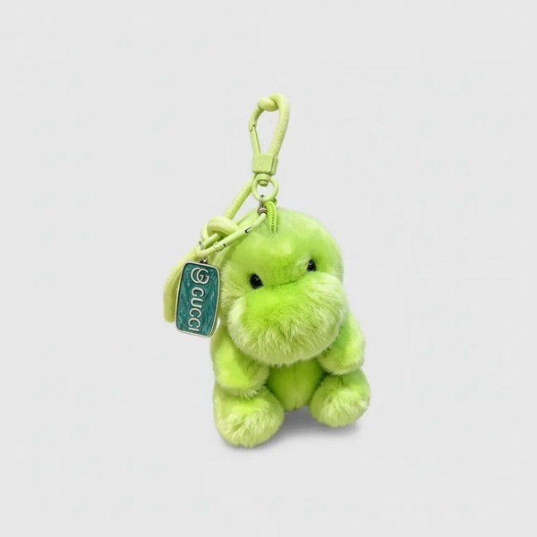 グッチ Anger Forest ファーキーホルダー グリーン