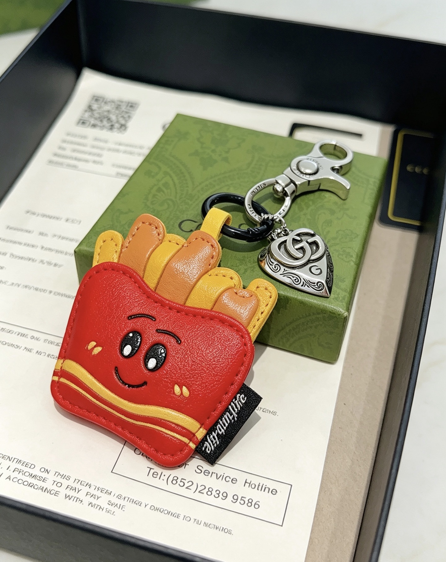 グッチ フライドポテト キーホルダー バッグチャーム レッド 詳細画像 2