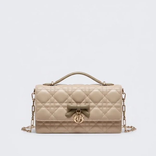 ディオール My Dior ミニ チェーンハンドバッグ ピンク配色