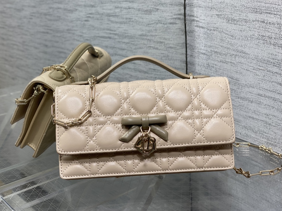 ディオール My Dior ミニ チェーンハンドバッグ ピンク配色 詳細画像 1