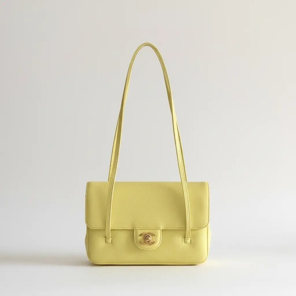 シャネル 26P Preppy Coco ショルダーバッグ レモンイエロー 6130S35