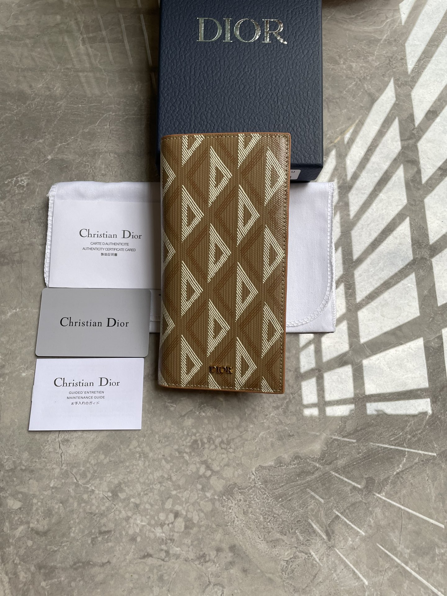 ディオール CDダイヤモンド 長財布 ベージュ 詳細画像 2