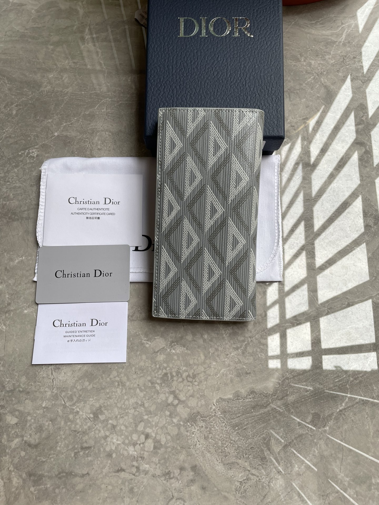 ディオール CDダイヤモンド 長財布 グレー 詳細画像 3