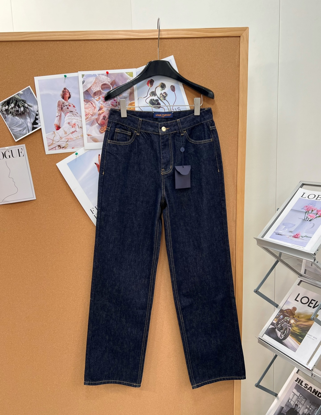 ルイ・ヴィトン 原色インディゴ ストレートデニムパンツ ディープブルー L644280 詳細画像 1