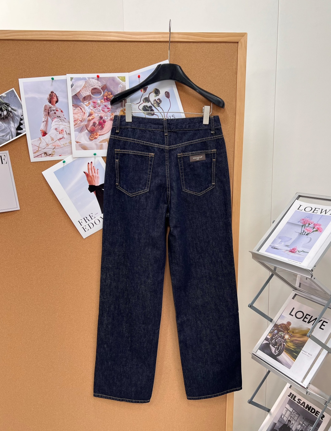 ルイ・ヴィトン 原色インディゴ ストレートデニムパンツ ディープブルー L644280 詳細画像 2