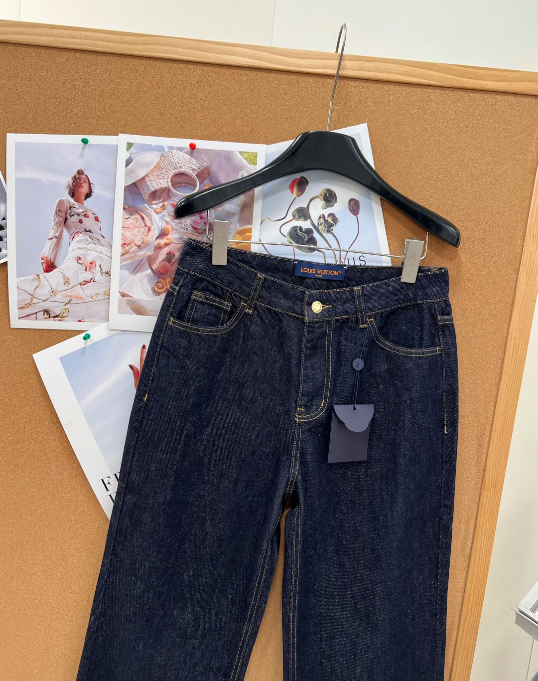 ルイ・ヴィトン 原色インディゴ ストレートデニムパンツ ディープブルー L644280 詳細画像 3