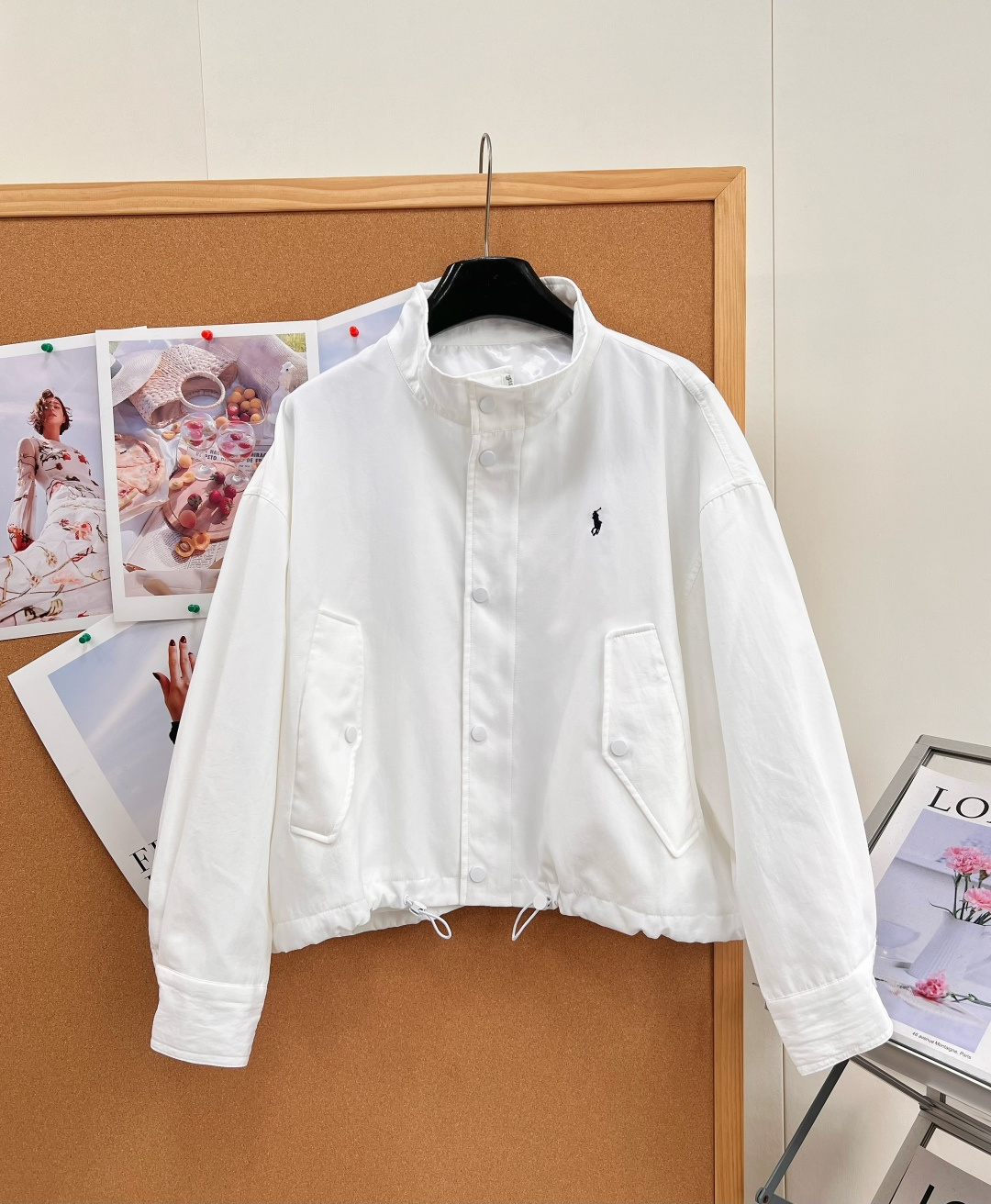 ポロ ラルフ ローレン ポニー刺繍 スタンドカラー ブルゾン クリームホワイト R162320 詳細画像 1