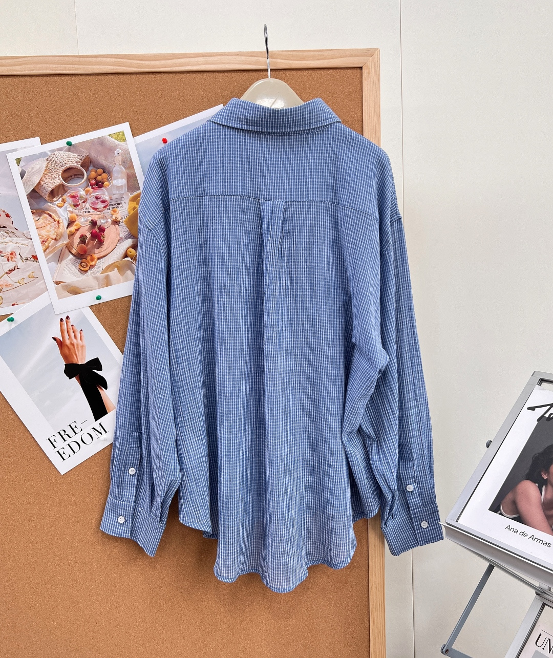 ロークラシック シーソルトブルー 細格子柄シャツ L234290 詳細画像 2
