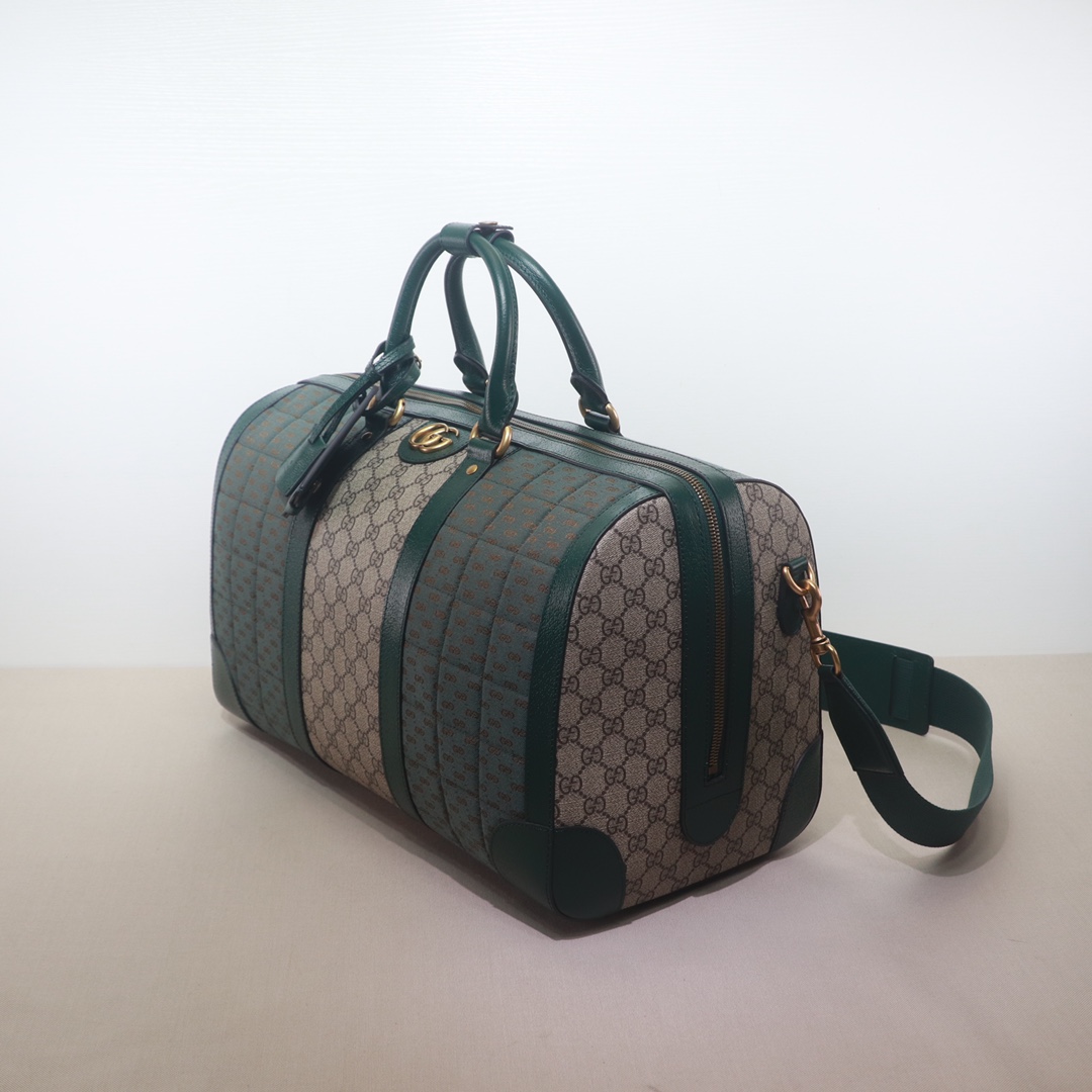 グッチ GGキャンバス トラベルダッフルバッグ グリーン 詳細画像 2