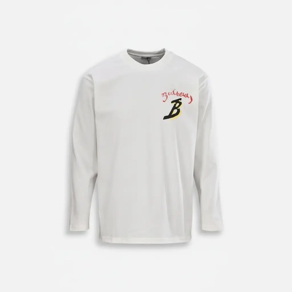 バーバリー レター ヨット プリント ロングスリーブTシャツ ブラック ホワイト